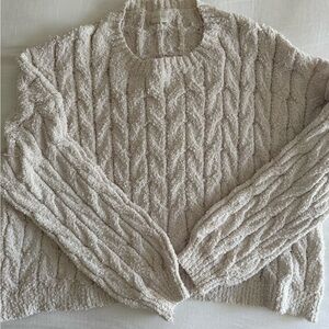 Last chance! Altar'd State Cream Cable Knit Sweater